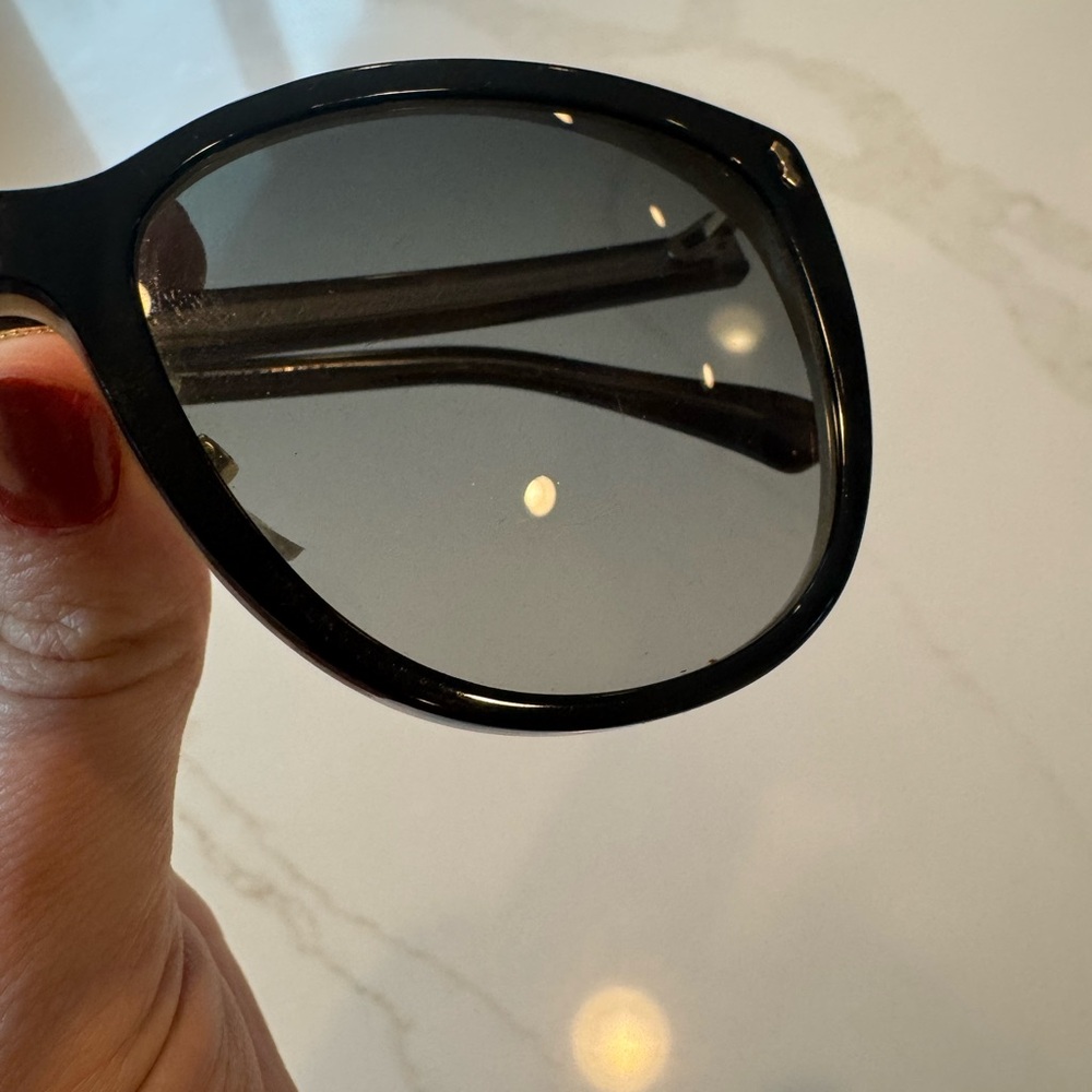Gucci Round Cat Eye Sunglasses, Black, Pearl and Tortoise Shell - Picture 6 of 10